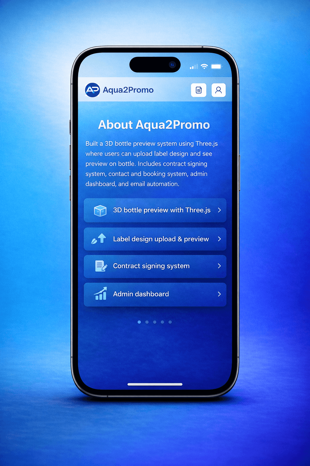 Aqua2Promo about mobile